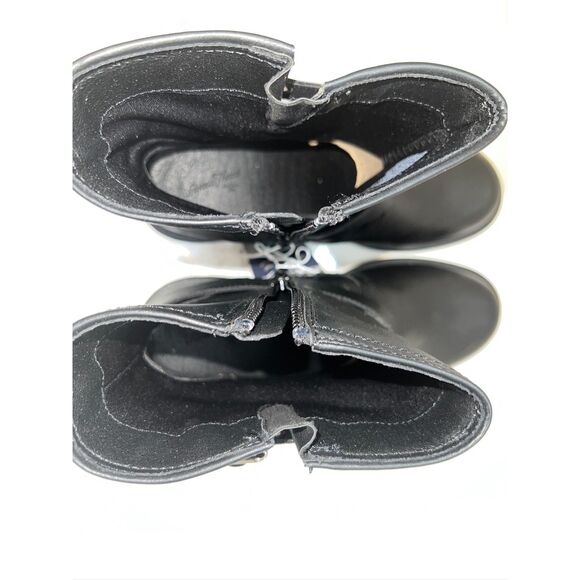 NWT Universal Thread Connor Harness faux black leather biker boot. Size 8 (W). - Picture 6 of 7